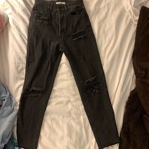 pac sun black ripped jeans
